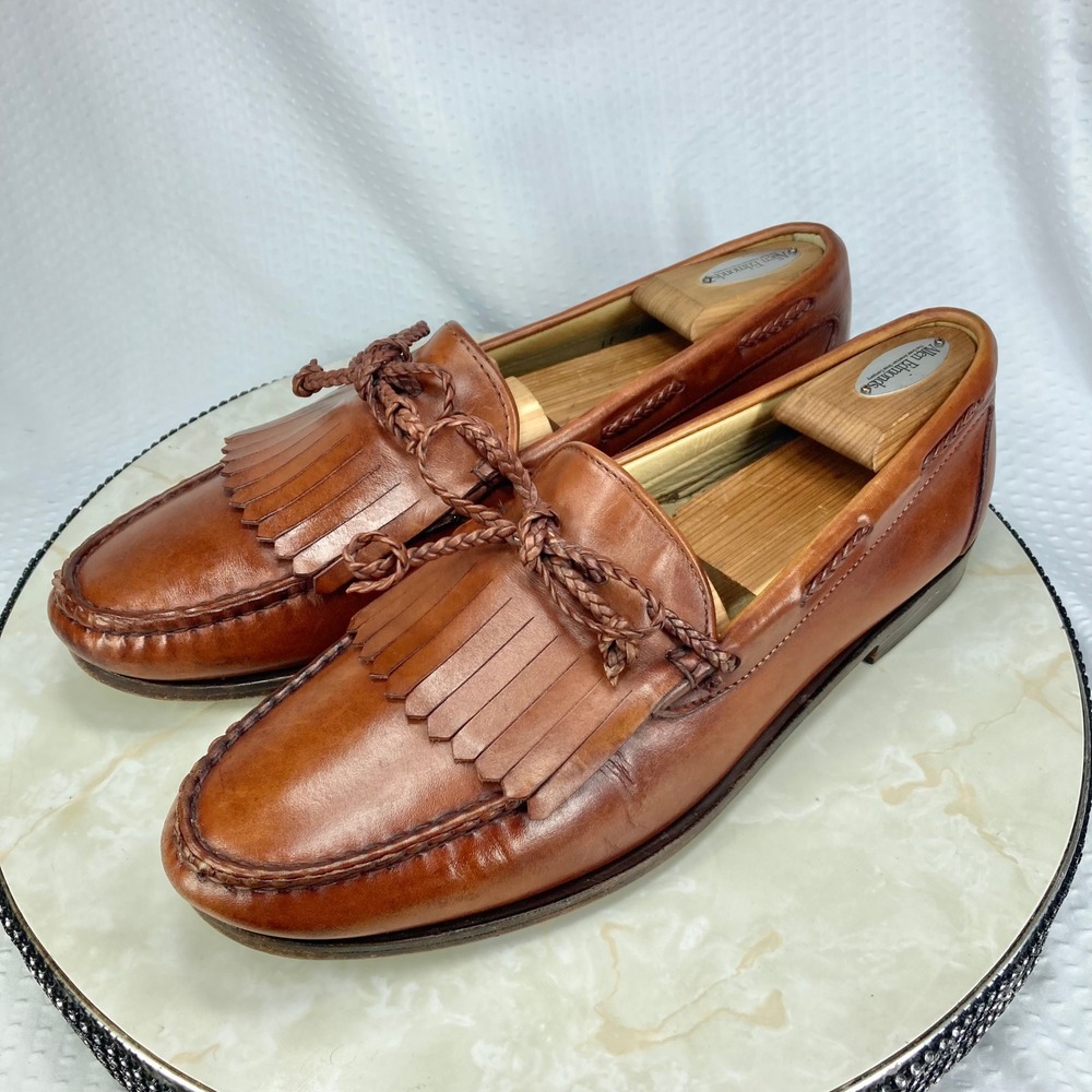 Allen Edmonds Nottingham Kiltie Tassel Loafers Mens 11 Brown Leather Dress Shoes - Picture 5 of 13